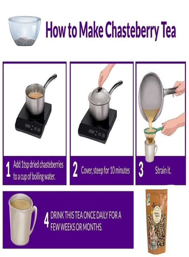 LEANBEING Herbaveda- Chasteberry seeds for tea 200g | Vitex Agnus-Castus | Monk's pepper |Good for Women - Image 4